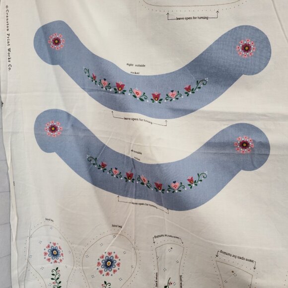 VIP Cranston Keepsake Prancing Rocking Horse Cut&Sew /Stuff /Craft Fabric Panel - Picture 4 of 8